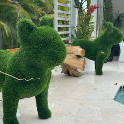 Topiaire de bouledogue français