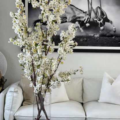 Fleurs de cerisier dans cylindre en verre de 40 cm